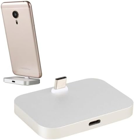 USB Type-C Docking Base Cradle USB-C Dock Supporting Station for Apple iPhone 15 16 pro max Plus (Silver)