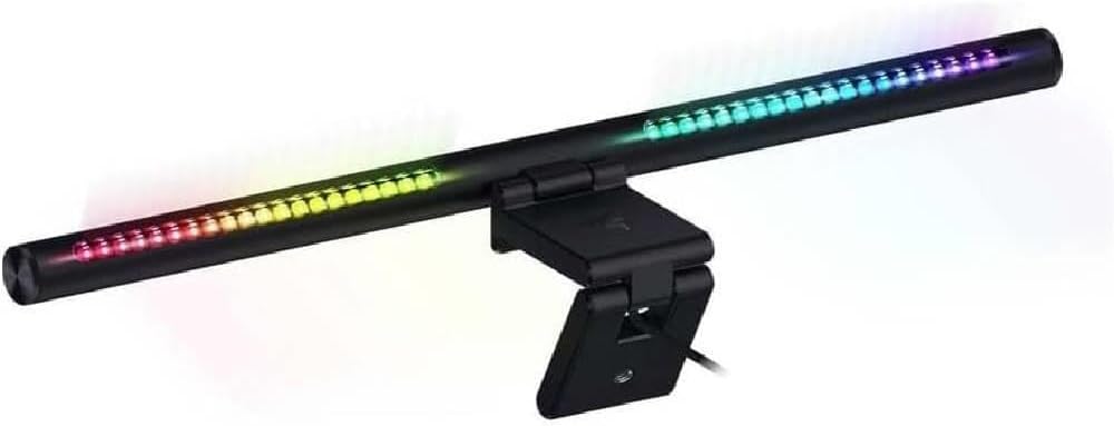 Razer Aether Monitor LED Light Bar: Front & Back Lighting - Wide Natural Illumination - Fits Most Monitor Sizes - Chroma RGB - Works with Alexa, Google Home - Razer Gamer Room App
