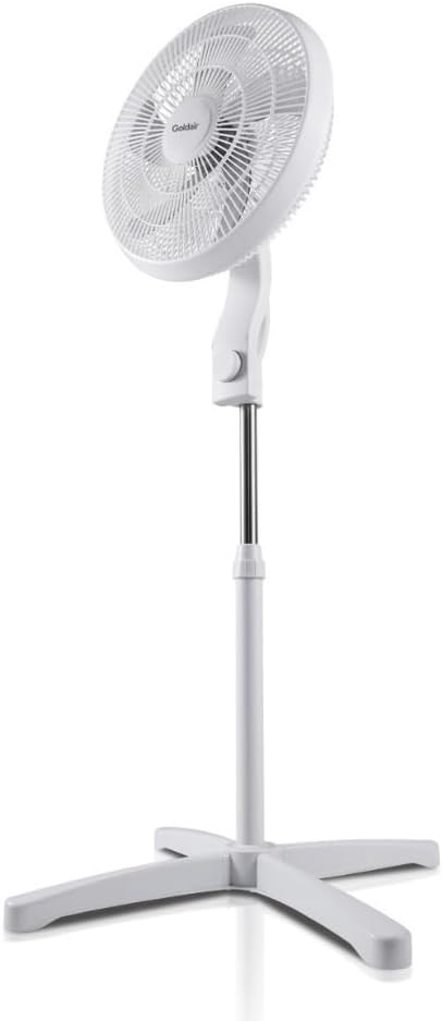 Goldair 5 Blade 40cm Pedestal Fan White