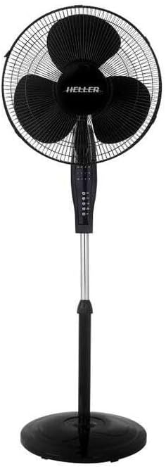 Heller 40cm Home/Office Pedestal Fan With Remote 50W - Black