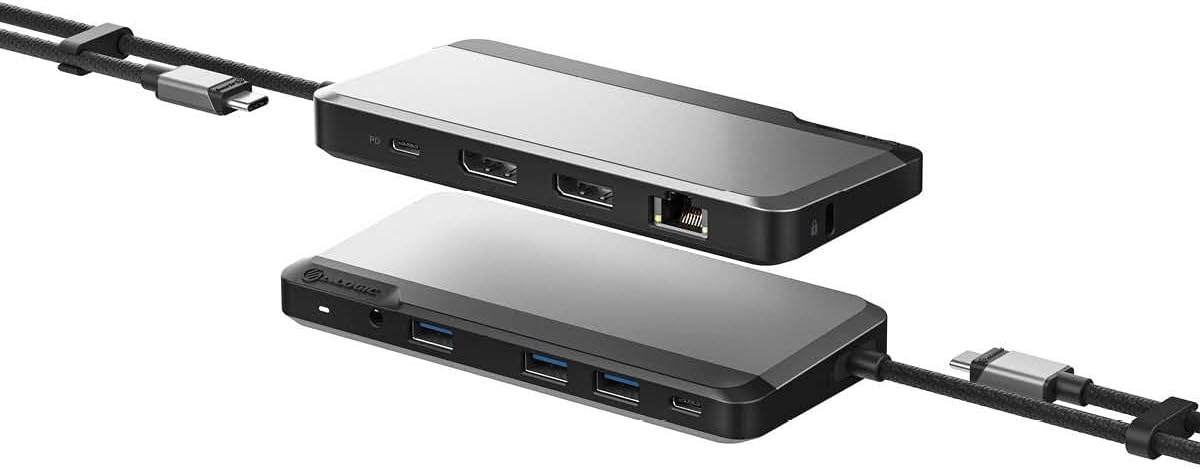 ALOGIC USB-C Dual Display 1080p FHD Dock; 85W Power Delivery; 3X USB-A; 2X USB-C; 2X DisplayPorts; Ethernet & Audio Jack; MX2 lite DisplayPort Edition