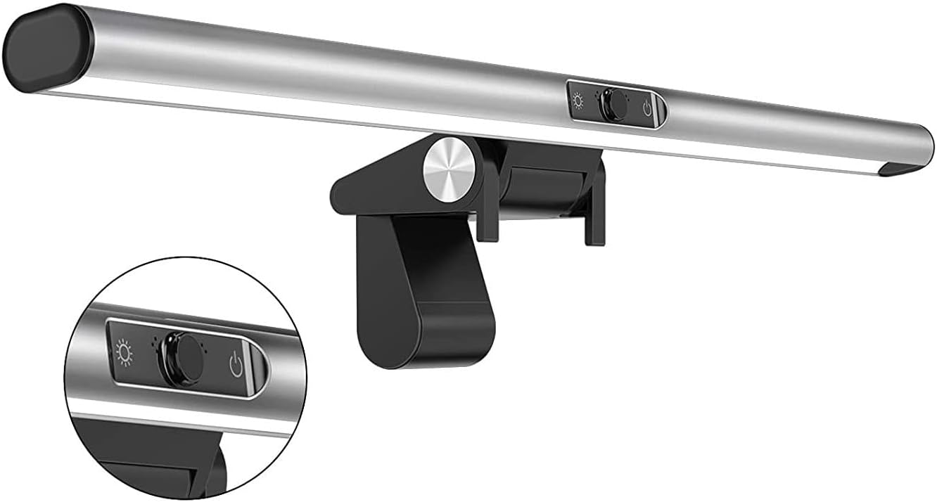 LED Monitor Light Bar with 1080P Webcam, Tri-Colour Dimmable, USB-C, 500lm