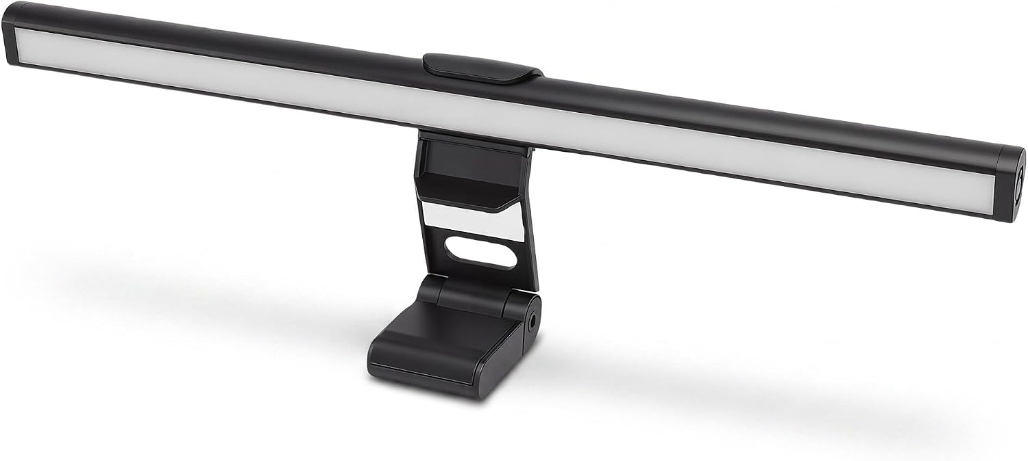 GOWENIC Monitor Light Bar, Computer Monitor Lamp with 3 Color Temperature Dimmable, No Glare for Desk Office Home Game
