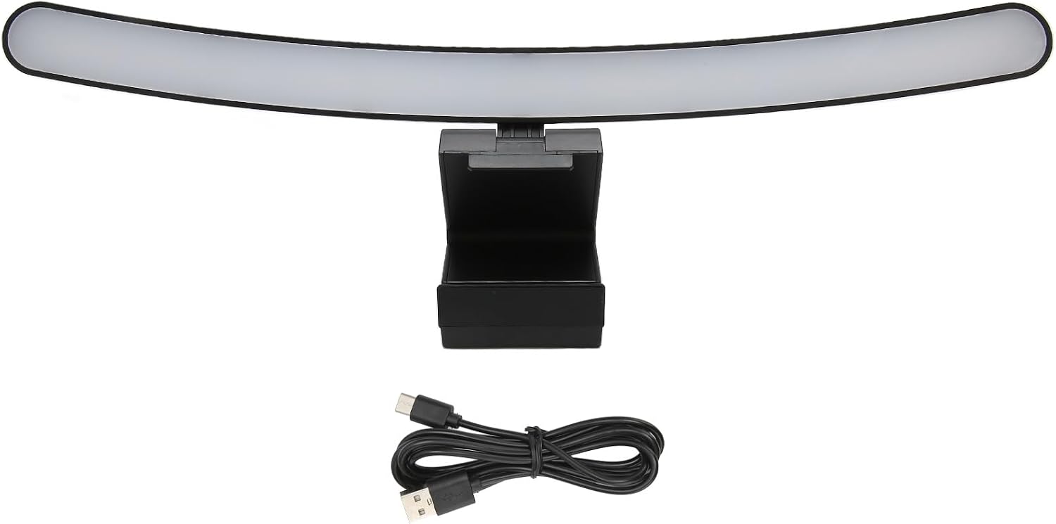 Curved Monitor Light Bar Computer, Stepless Dimming Touch Control Desk Lamp with 3 Color Temperature Modes Eye in