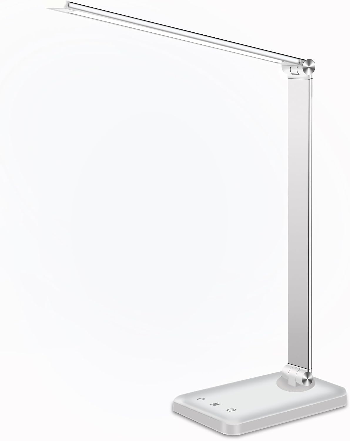 AFROG Multifunctional LED Desk Lamp with USB Charging Port, 5 Lighting Modes,5 Brightness Levels, Sensitive Control, 30/60 min Auto Timer, Eye-Caring Office Lamp，8W，5000K