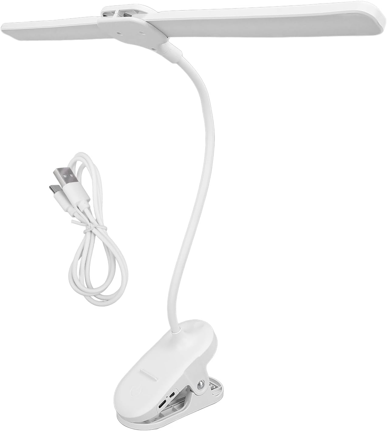 Dual LED Desk Lamp with Clamp 4000mAh Battery Operated 3 Lighting Modes Dual Bright Eye Care Light for Work Study