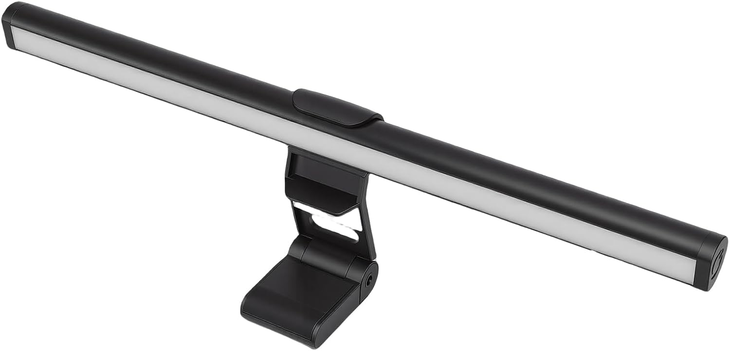 Eye Care Monitor Light Bar, Dimmable USB Computer Screen Lamp for Home Office, Anti Glare LED Monitor Light with 3 Color Temperatures 3000K/4000K/6500K, Memory Dimming Function