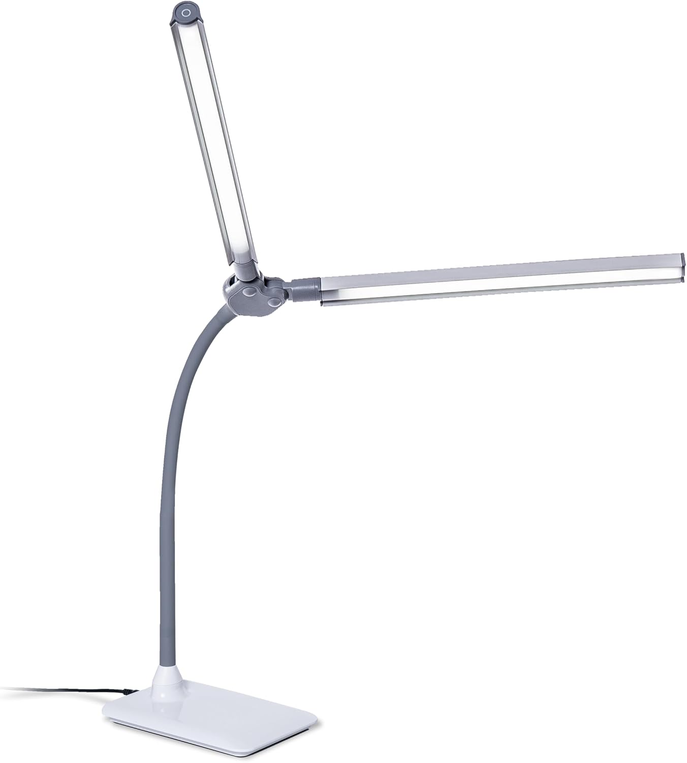 Daylight DuoPro Dual Head LED Desk Lamp with Anti-Glare Shades, Adjustable Brightness and CRI 95+ for Accurate Color, Modern Design, Perfect for Home Office, Crafts
