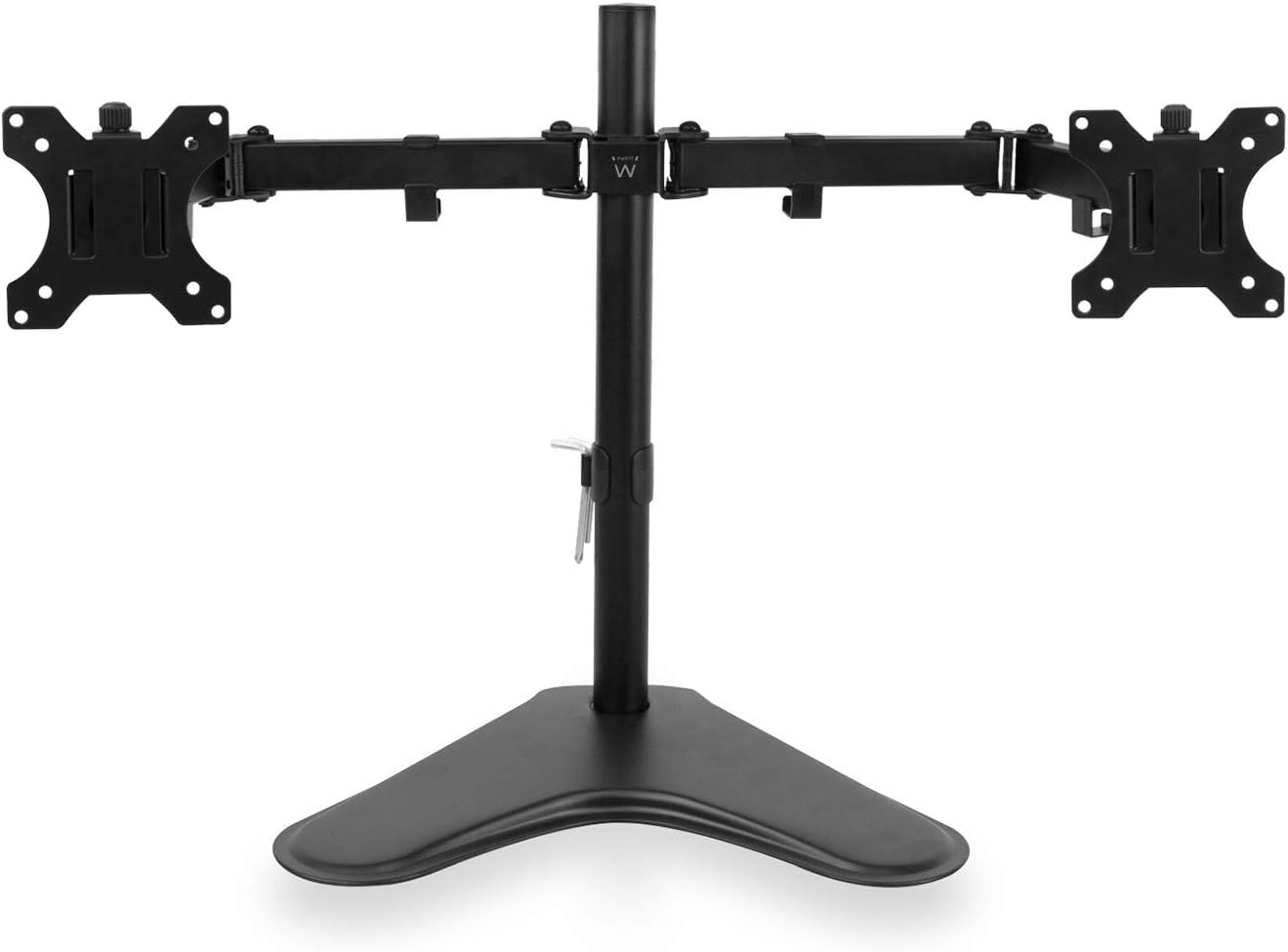 Ewent Monitor Mount for Two 13-32 Inch Screens, Stand for Two Monitors, VESA 75/100 mm, with a Solid Base, Monitor Stand 45° Swivel, 45° Adjustable Tilt, 360° Rotation, 8 kg per Ar