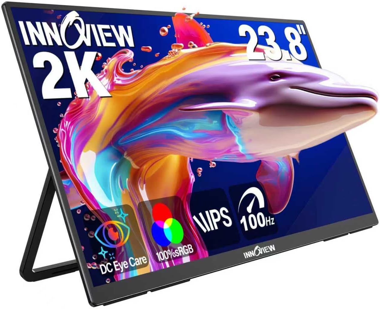 InnoView 23.8 Inch 2K 100Hz Large Portable Monitor ∆E
