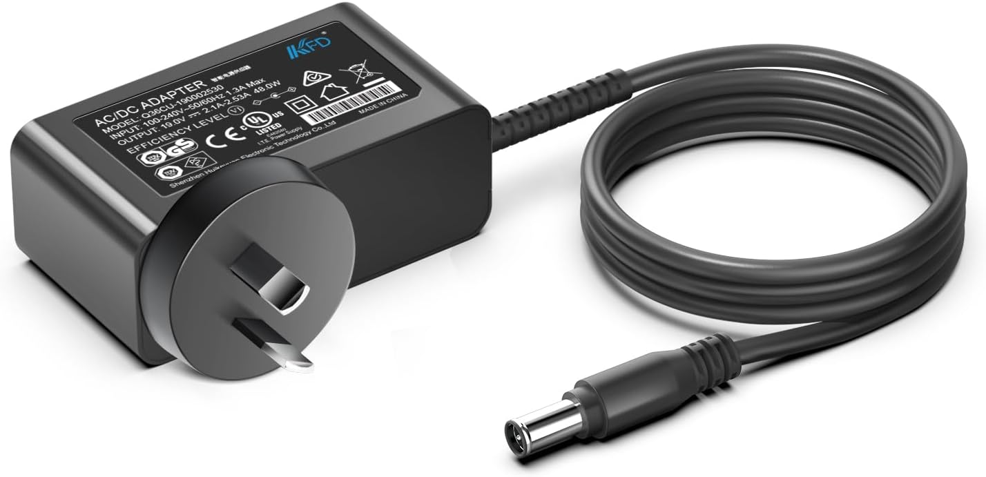 KFD 19V Power Cord Compatible with LG 19" 22" 23" 24" 27" 29" 32" 34" Monitor ADS-25FSG-19 34UM69G-B 34UC79G 34UC99-W LG 32UD99 22LN4510 ADS-40FSG PH450UG Projector Samsung Monitor