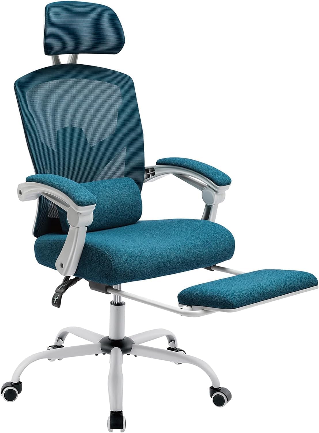 MCQ Office Computer Desk Chair, Gaming Chairs for Adults, High-Back Mesh Rolling Swivel Reclining Chairs with Wheels, Comfortable Lumbar Support, Comfy Arms for Home, Office, Gamin