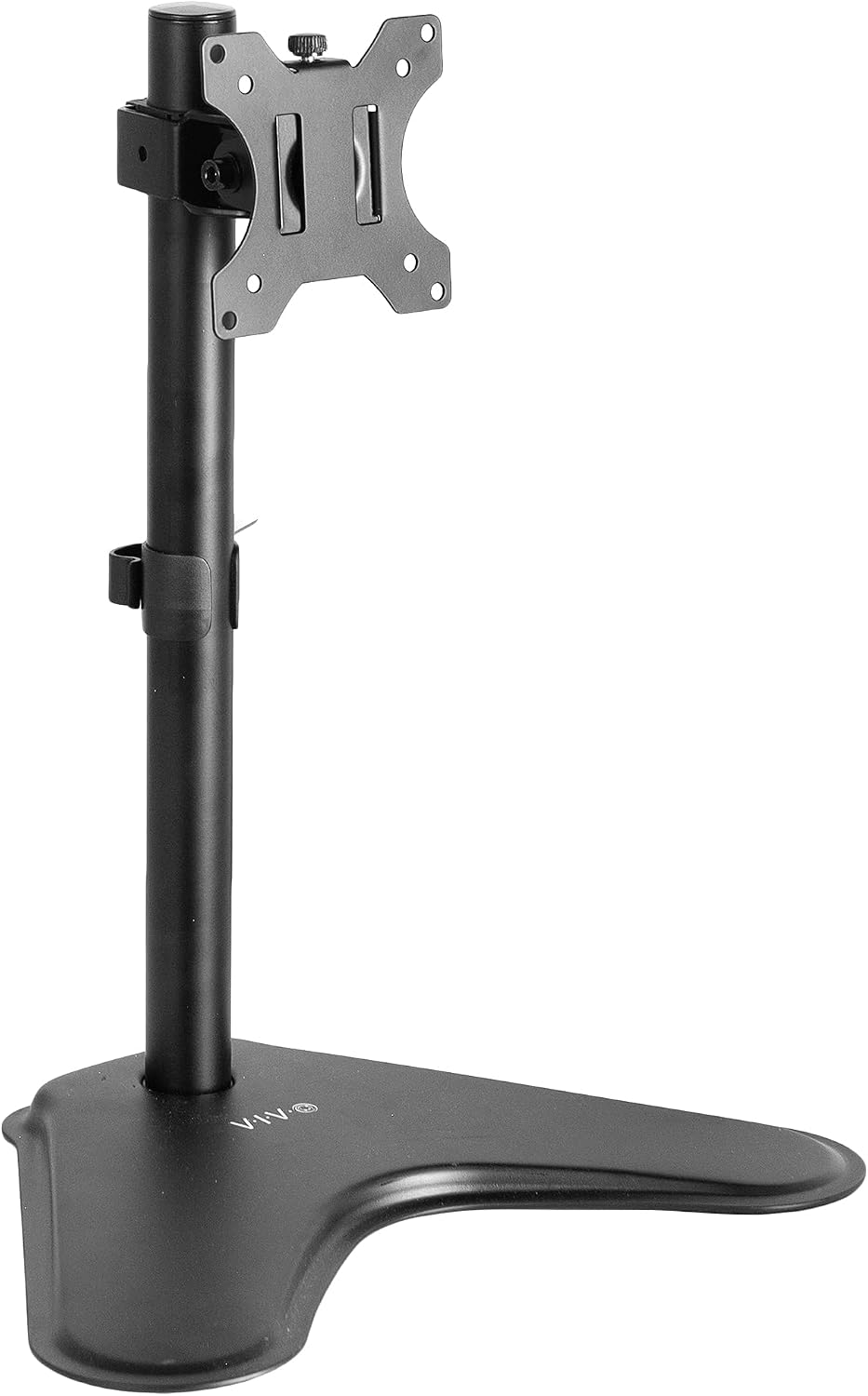 VIVO Single Monitor Desk Stand, Holds Screens up to 32 inch Regular and 38 inch Ultrawide, Freestanding VESA Steel Mount Base, Adjustable Height, Tilt, Swivel, Rotation, Black, STA