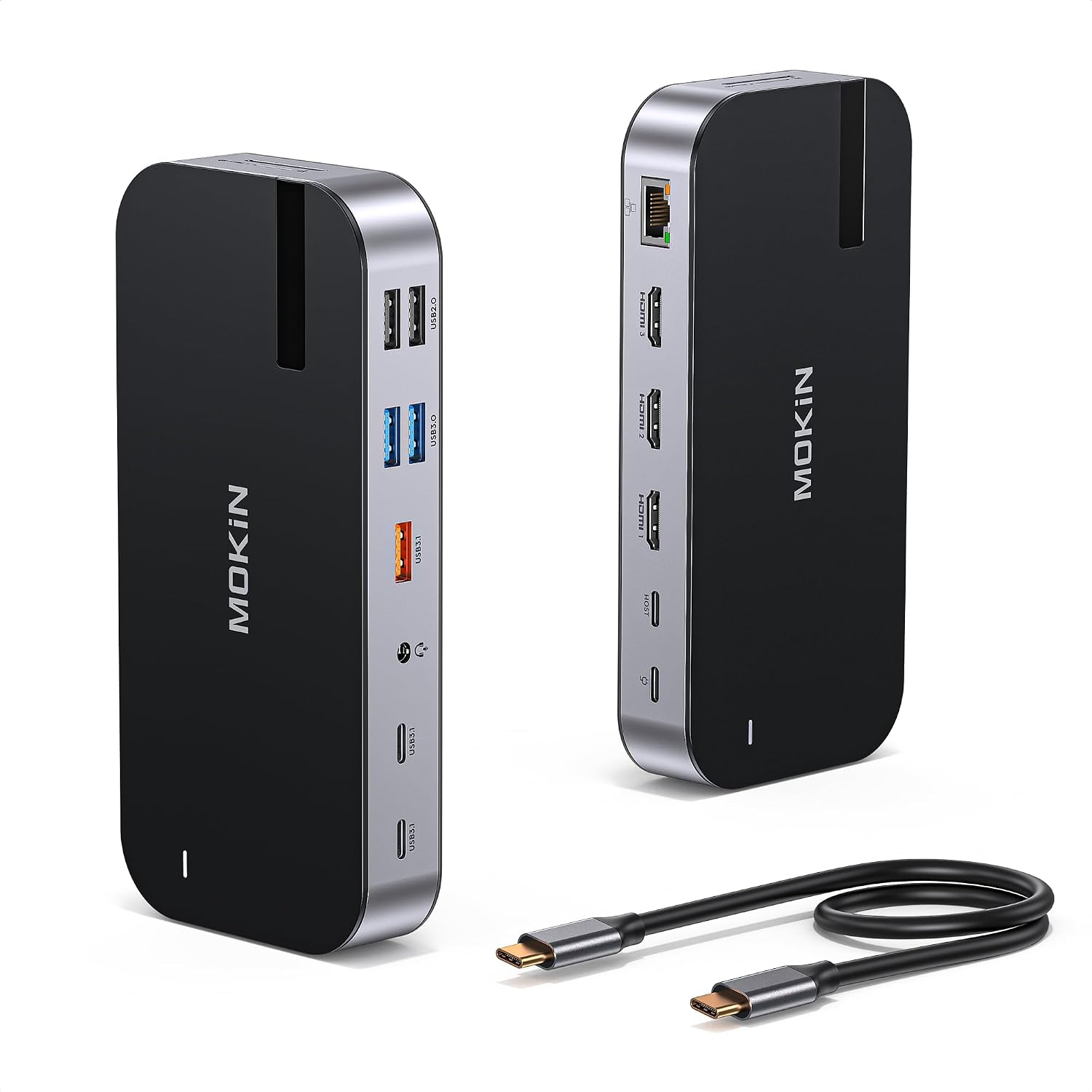 MOKiN Laptop Docking Station,16 in 1 USB C Docking Station Triple Monitor