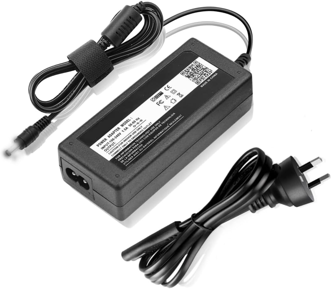 AC/DC Adapter Replacement for Charging 34WP65C-B, 34BP65C-B 34" Curved UltraWide Monitor Power Supply PS Cord Cable Charger Mains PSU