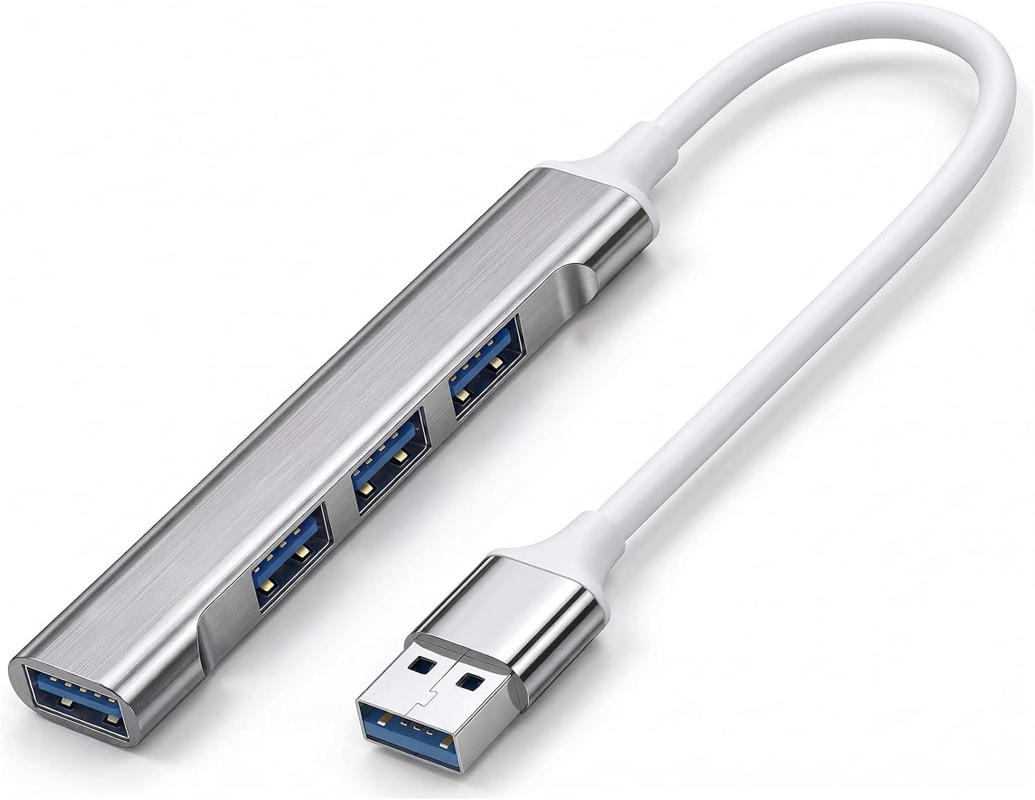 USB 3.0 Hub 4-Port USB Hub USB Splitter USB Expander for Laptop, Xbox, Flash Drive, HDD, Keyborad, Mouse, Console, Printer, Camera Compatible with Windows, Mac, Linux