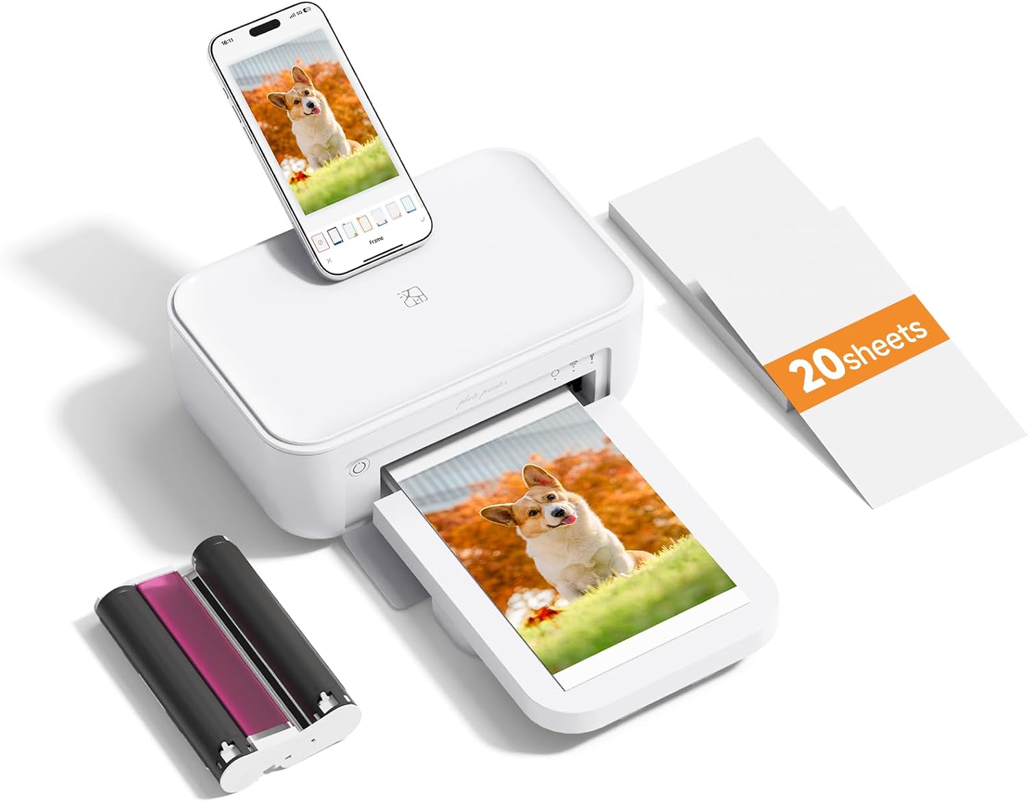 HPRT CP4100 4x6 Photo Printer, Desktop Instant Picture Printer, Wi-Fi Print