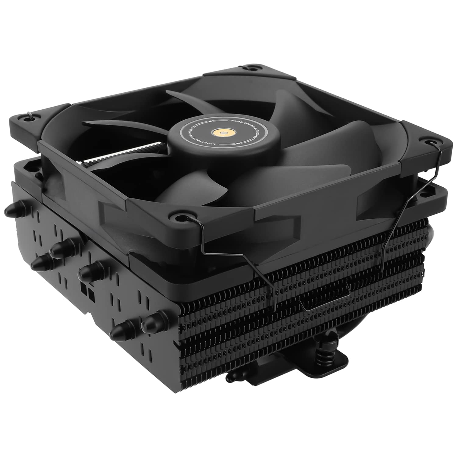 Thermalright SI-100 Black CPU Air Cooler, 6×6mm Heat Pipes,TL-E12B PWM Quiet Fan CPU Cooler, AGHP 3.0 Technology, for AM4/AM5/Intel LGA1150/1151/1200/1700/1851/2011,PC Cooling