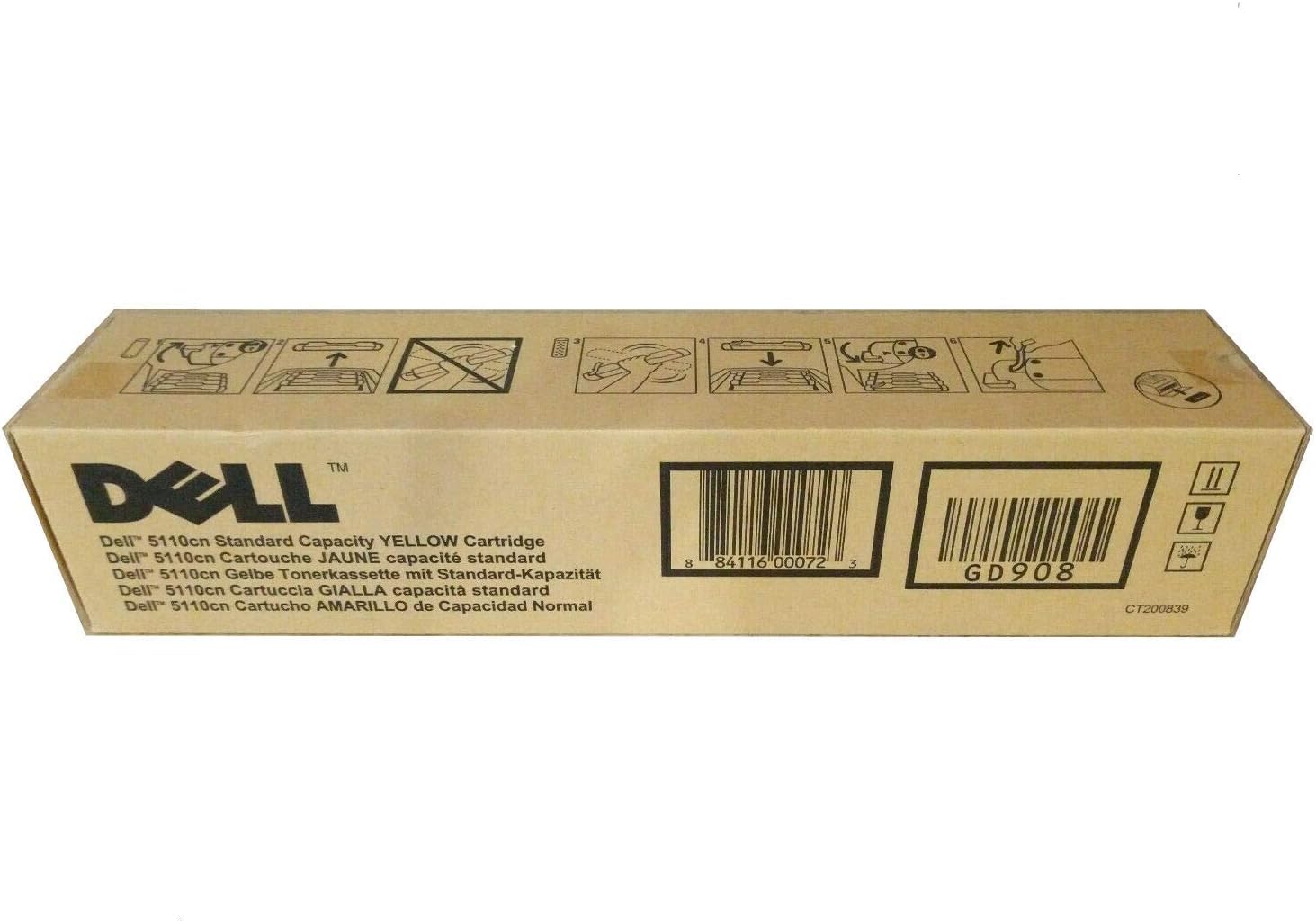 Dell GD908 Yellow Toner Cartridge 5110cn Color Laser Printer