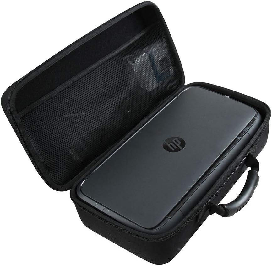 Hard EVA Travel Black Case for HP OfficeJet 250 All-in-One Portable Printer Wireless & Mobile Printing (CZ992A) by Hermitshell