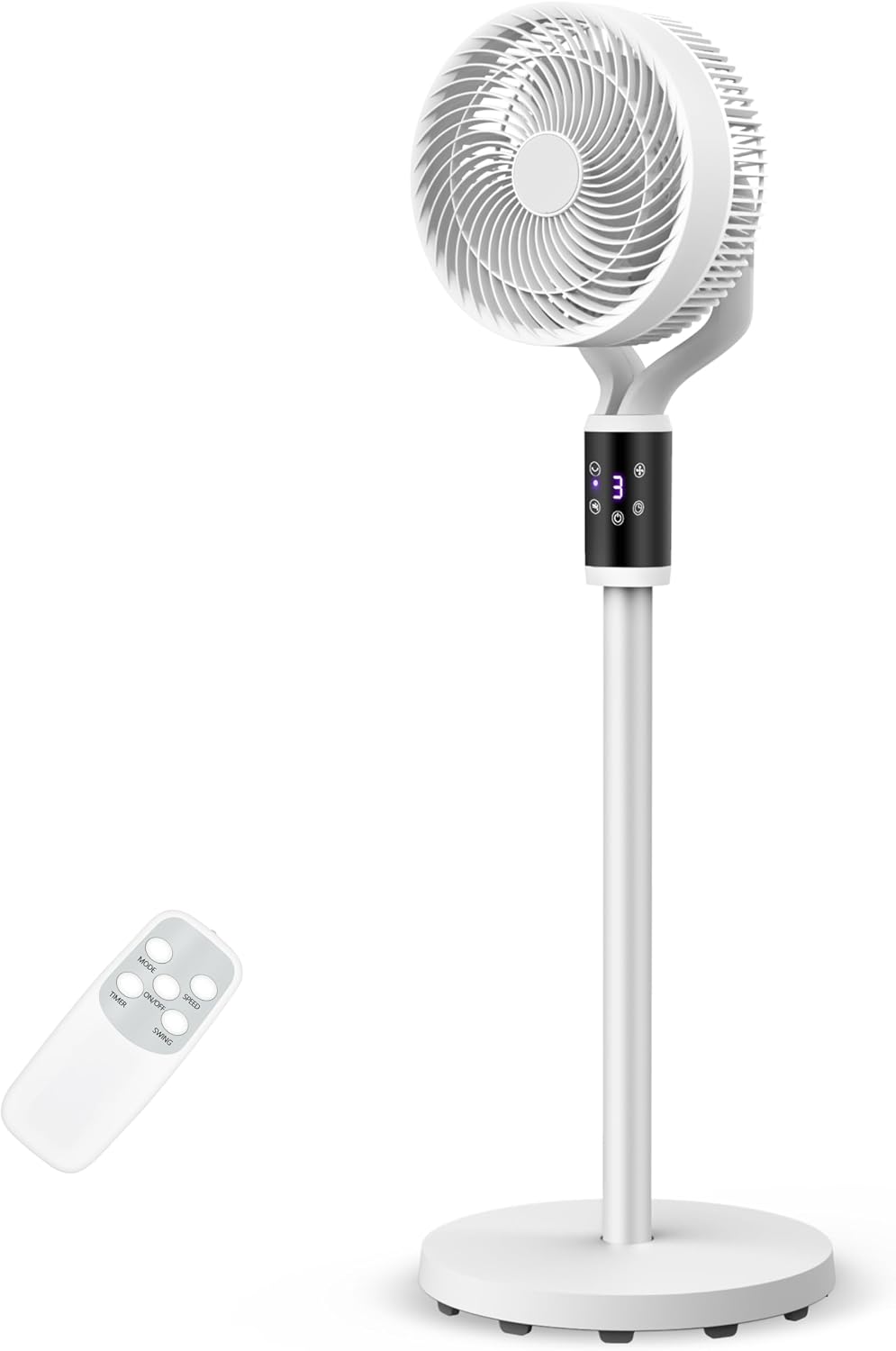 Standing Fan, 2 In 1 Table Pedestal with Adjustable Height, Quiet Cooling with 90° Oscillation, Air Circulator with 6 Speeds Bedroom Office Home