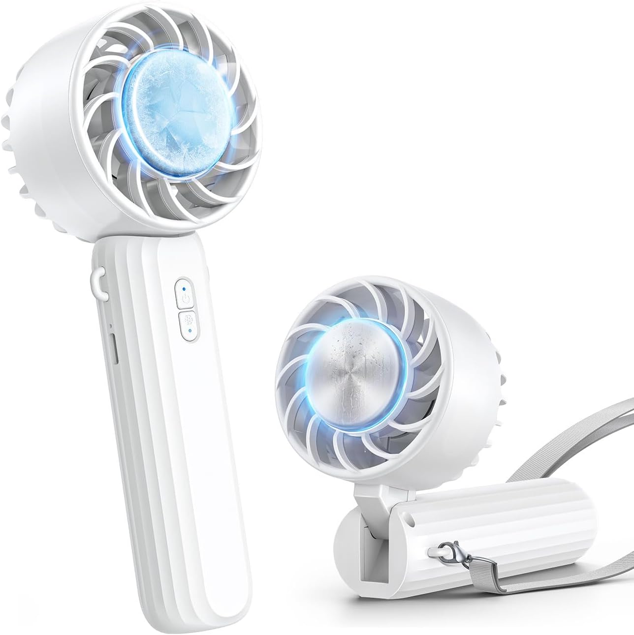 Lamicall Frozen Pad Handheld Fan, Cooling Plate Portable Fan - 5s Instant Cooling to 10°C Ice Cool Pad, 3 Speeds, Desk Table with Lanyard