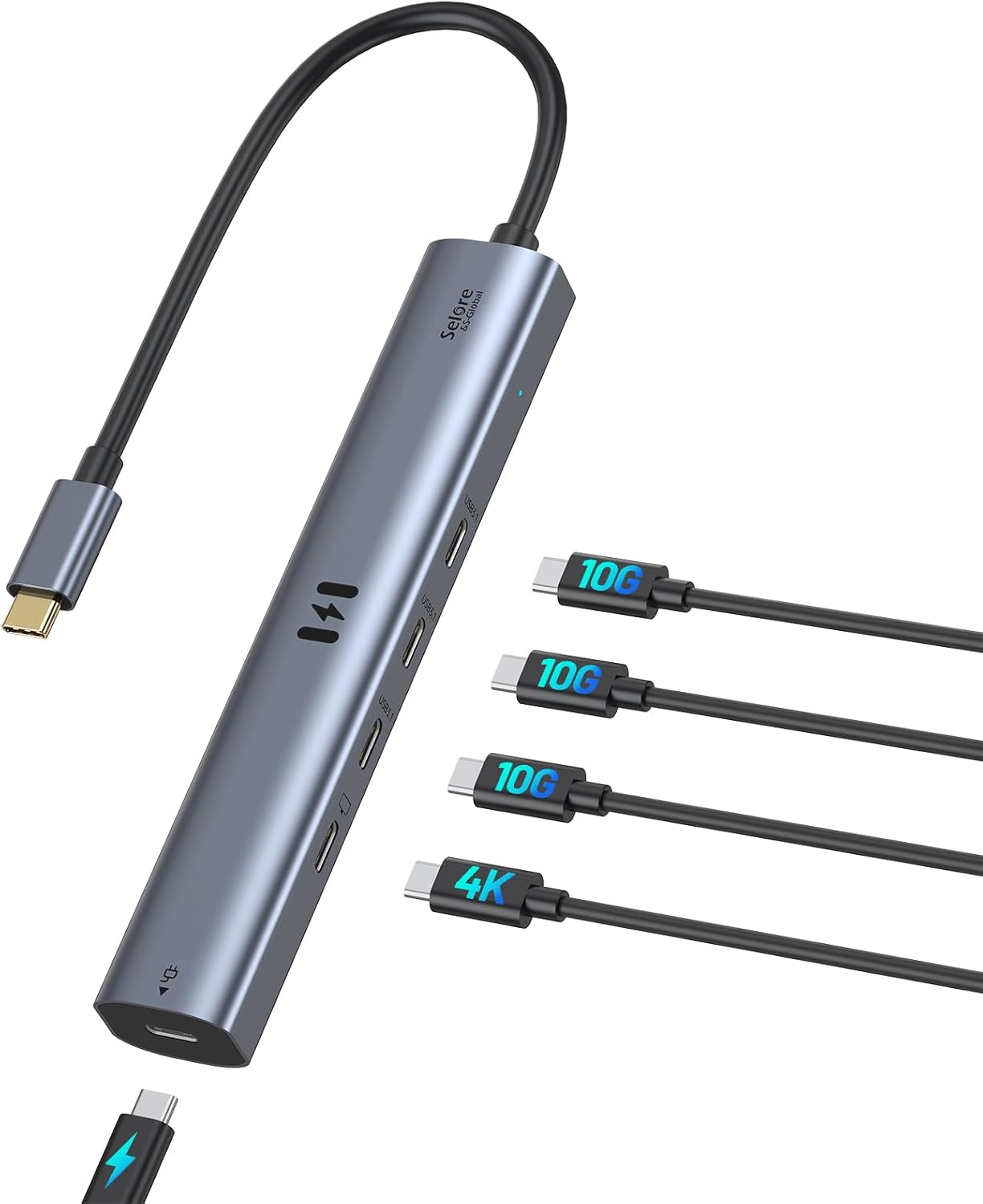 USB C Docking Station Dual Monitor HDMI, Laptop Docking Station Triple Displays, USB C Dock Multiport Adapter to 2 HDMI, DisplayPort, PD Charging, 10Gbps USB C/A Ports, Ethernet, S