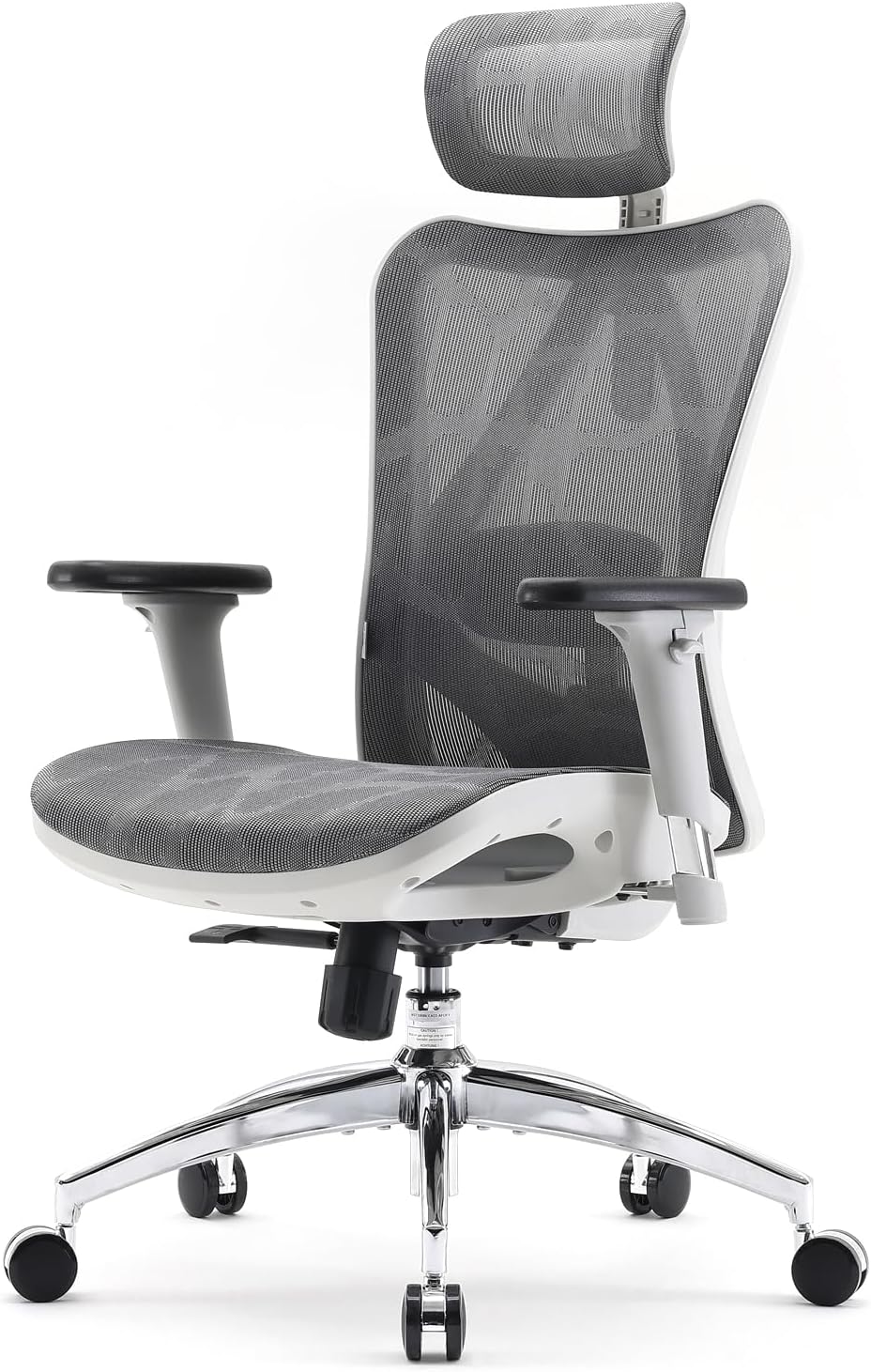 SIHOO M57 Ergonomic Office Chair, Computer Chair Desk Chair High Back Chair Breathable, Skin-Friendly Mesh Chair Adjustable 3D Armrest and Lumbar Support (White)
