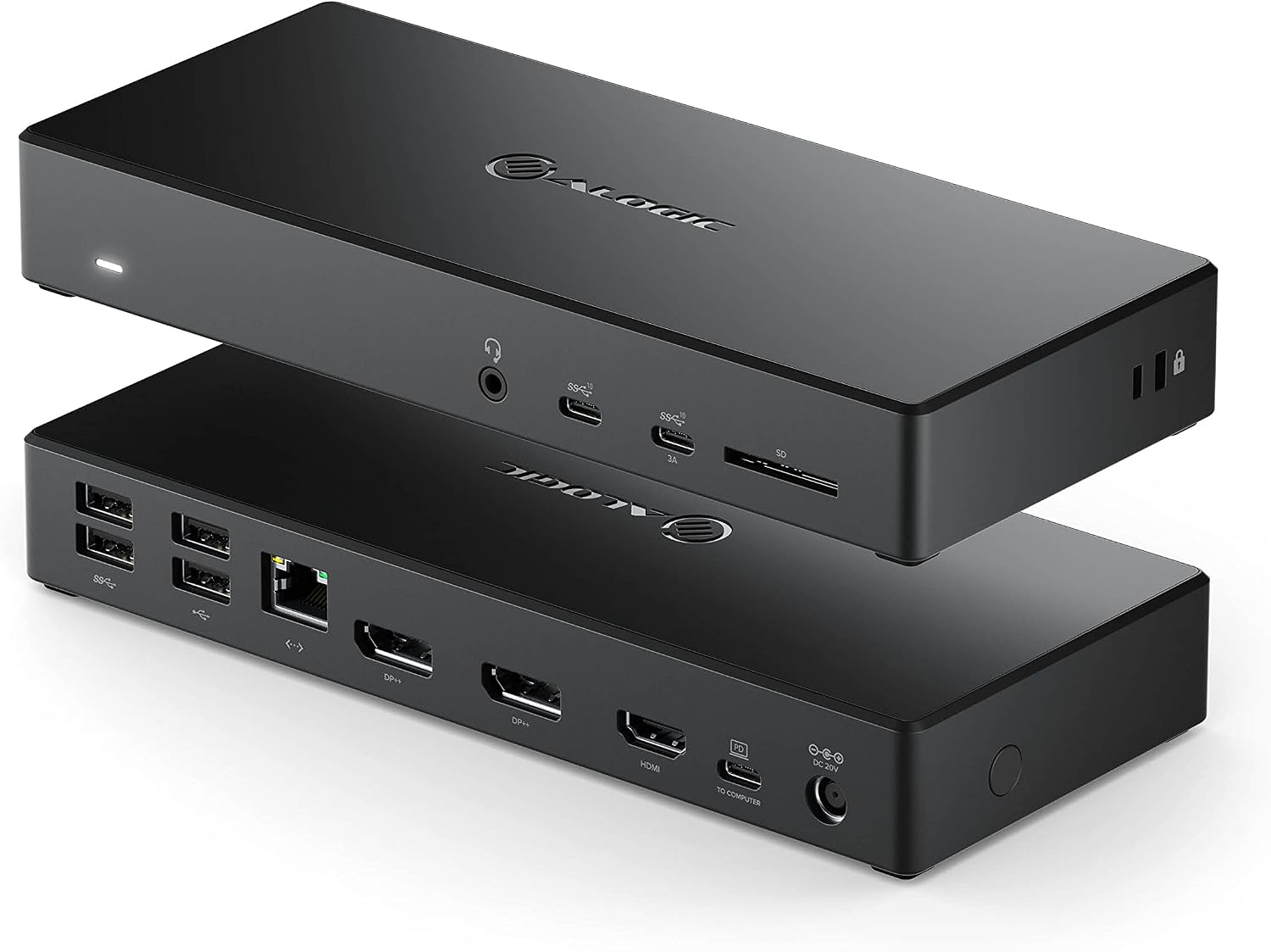 ALOGIC MA3 Triple Display USB-C Docking Station, 100W Power Delivery, 2 x DisplayPort, HDMI, 2 x USB-C 10Gbps, 4 x USB-A, Gigabit Ethernet, SD Card Reader & Audio for Windows & Mac