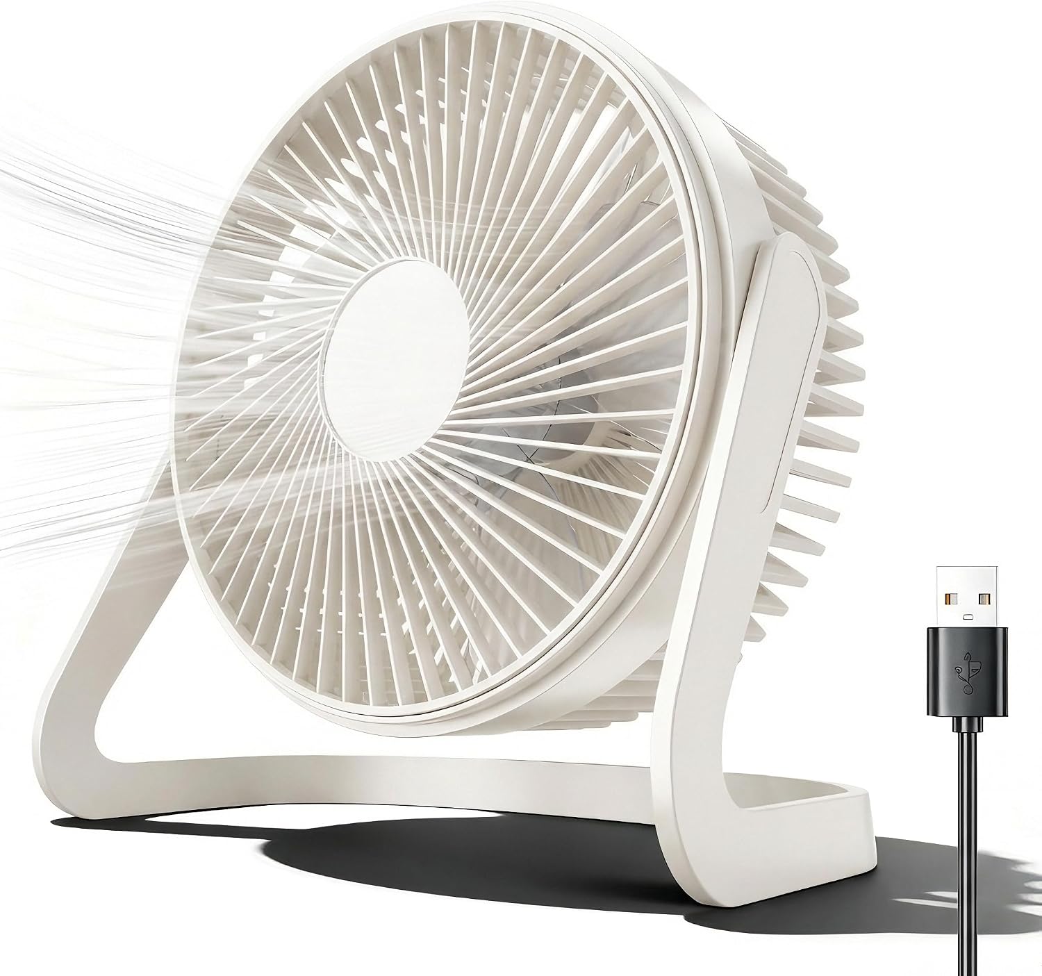 Vivva USB Desk Fan Small but Powerful Portable Fan 360° Adjustment 4 Inch