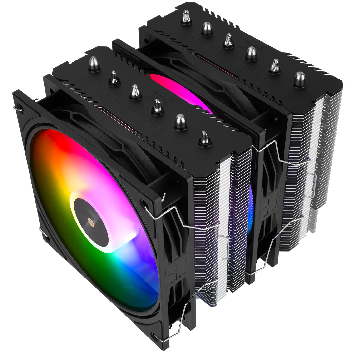 Thermalright Peerless Assassin 120 SE ARGB Black V3 CPU Air Cooler, 6 Copper Heat Pipes, Dual Towers Dual Fans, 155mm High, for AM4/AM5,Intel LGA1851/1700/115X/1200