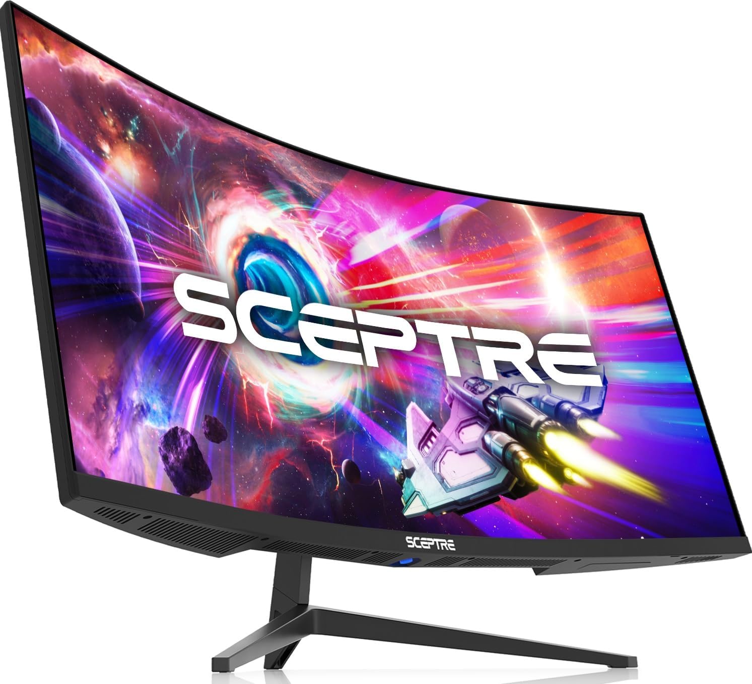Sceptre Ultra Wide Curved WQHD Screen 3440x1440 R1500 up to 165Hz DisplayPort x2 99% sRGB 1ms Image for Image, Machine Black (C345B-QUT168)