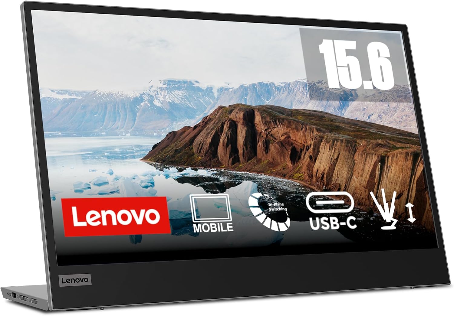Lenovo L15 15.6 Inch Portable Monitor | FHD, 1080p, 60Hz, IPS, 6ms, USB-C/Type-C Connector