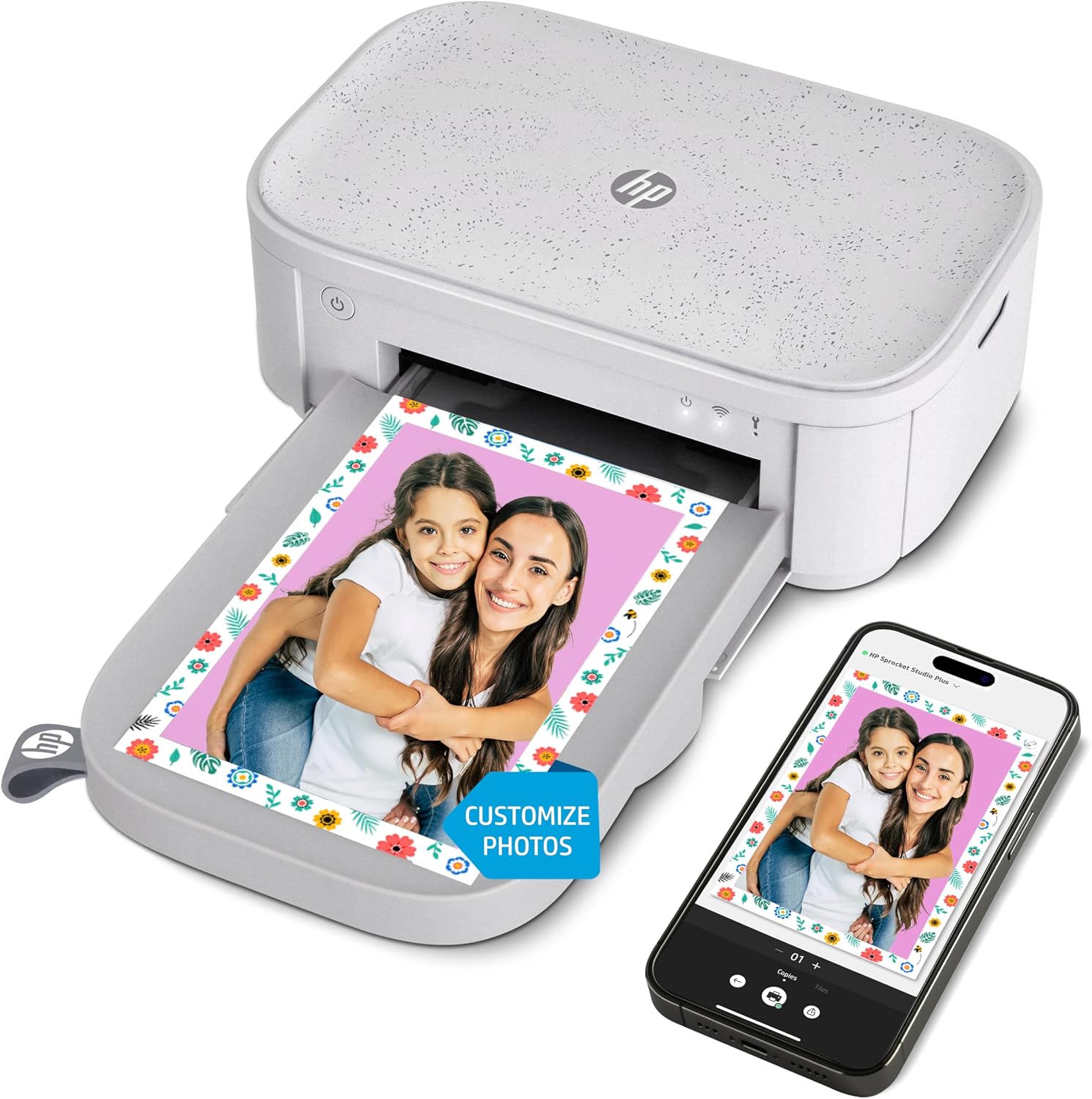 HP Sprocket Studio Plus Wi-Fi Printer - Print 4x6 Inch Photos Wirelessly from Your iOS and Android Device